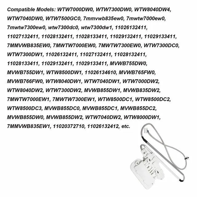 Alt view image 5 of 6 - W10810403 W10861642 W10787836 Washer Lid Lock Compatible with WTW7000DW0, WTW8040DW4, 7mmvwb835ew0, 11028132411, 11029132411, 11029133411, 7MWTW7000EW0, WTW7300DC0, WTW7300DW1, 11026132411