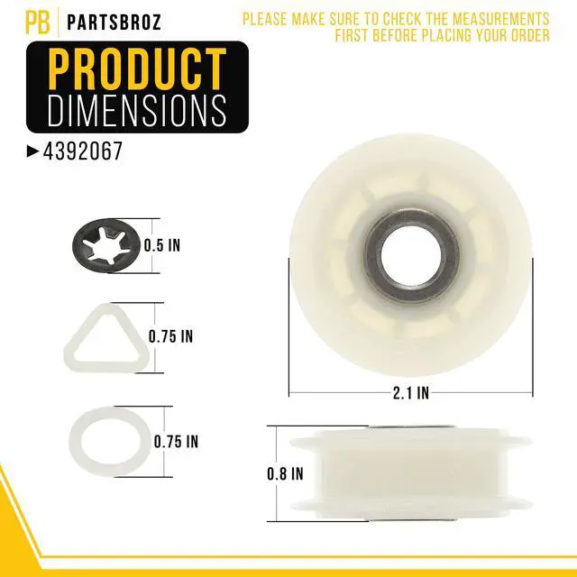 Alt view image 3 of 7 - Dryer Repair Kit for Whirlpool WED6620HC1