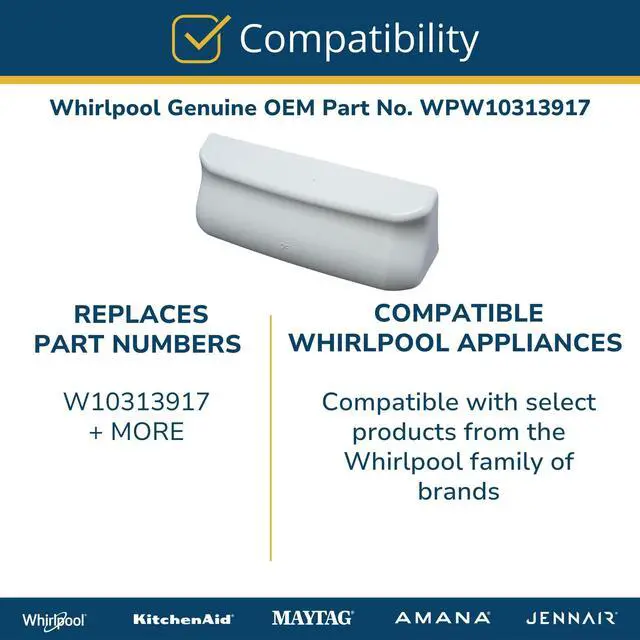 Alt view image 5 of 6 - Whirlpool WPW10313917 Genuine OEM Refrigerator Light Housing Replacement Part - Replaces W10313917