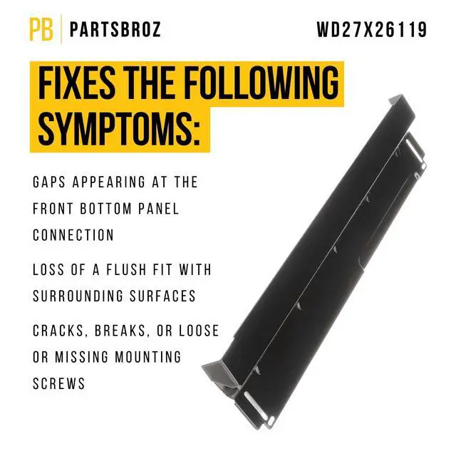 Alt view image 3 of 7 - WD27X34579 WD27X26119 Dishwasher Toe Kick Plate for GE AP6978403 PS12743230 | Replaces WD27X10403 WD27X10392 WD27X25630