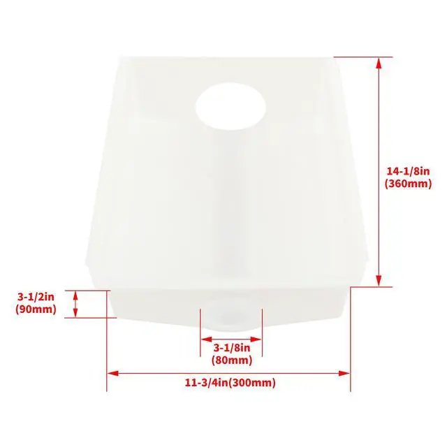 Alt view image 3 of 7 - W10670845 Refrigerator Ice Bucket Container Compatible with Whirlpool Kenmore Admiral Amana ABS Plastic Replacement for 2196091, 1115342, 1115372, 2152701