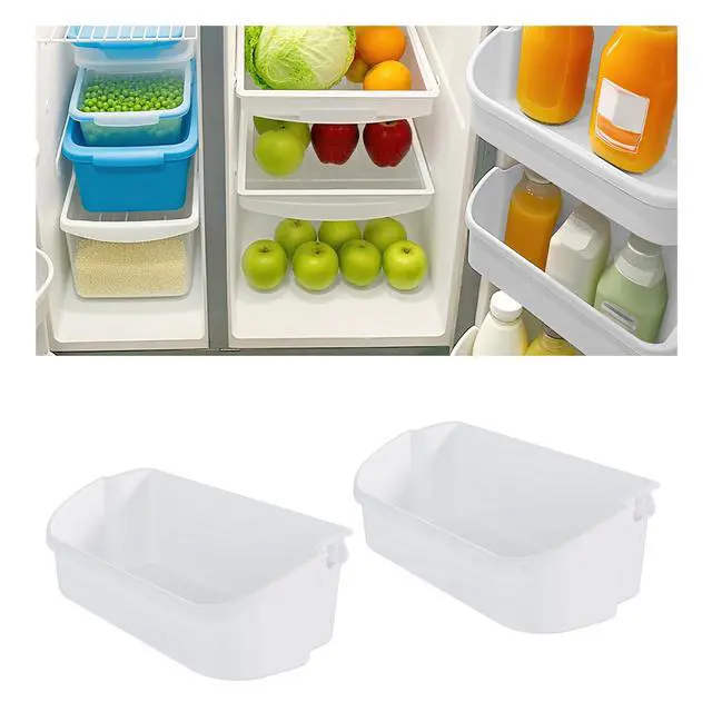 Alt view image 6 of 7 - 240356401 AP2116036 Refrigerator Door Bin Shelf Bucket Shelf | 240356405 240356406 240356409 Replacement only White Bin (2Pcs White)