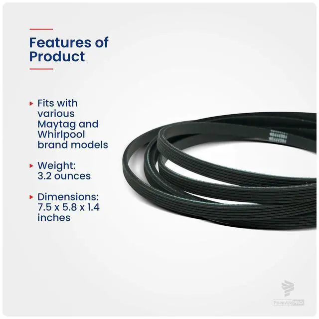 Alt view image 5 of 6 - 40111201 Dryer Belt for Admiral Dryer 40111201 14218936 40051501 40051502