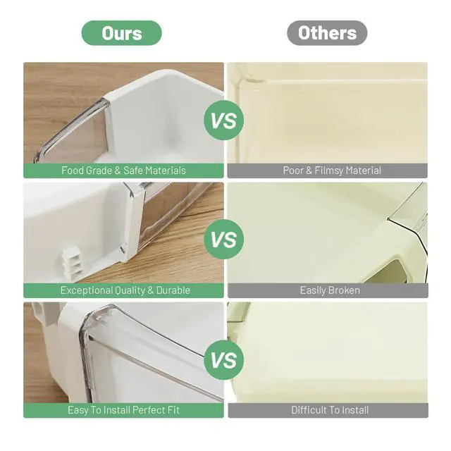 Alt view image 3 of 7 - DA97-08406A DA97-08406B/C Refrigerator Door Bin Shelf Compatible with Samsung Refrigerator AP4578480 2051375 PS4175803 EAP4175803 Replacement Only Right Door Bin Assembly Guard Clear White