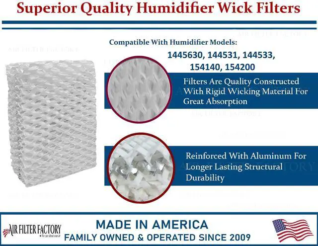 Alt view image 2 of 6 - Replacement For 1445630, 144531, 144533, 154140, 154200 Kenmore Humidifier Wick Filter 4-Pack