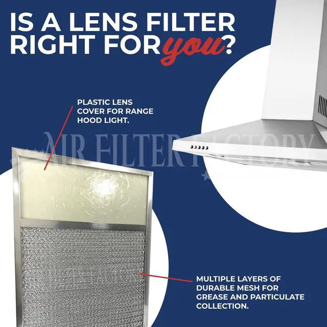 Alt view image 5 of 6 - 11-3/8 X 11-3/4 X 3/8 Inches Range Hood Aluminum Lens Grease Filters 2-Pack