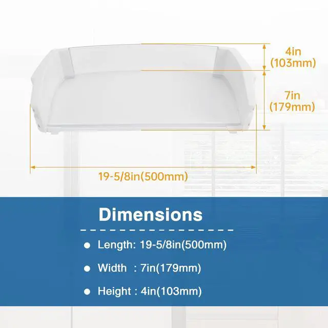 Alt view image 2 of 7 - WR71X10427 AP3190209 Refrigerator Door Shelf Bin Compatible with GE Refrigerator Door Gallon Bin 945734 AH698135 EA698135 PS698135 Replacement Only White+Clear