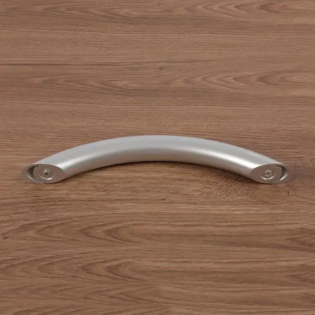 Alt view image 6 of 7 - 8184264 Microwave Door Handle Compatible with Whirlpool KHMS155LBL0 KHMS155LBT0 KHMS155LSS0 KHMS155LWH0 Replacement ABS Plastic Silvery Painted
