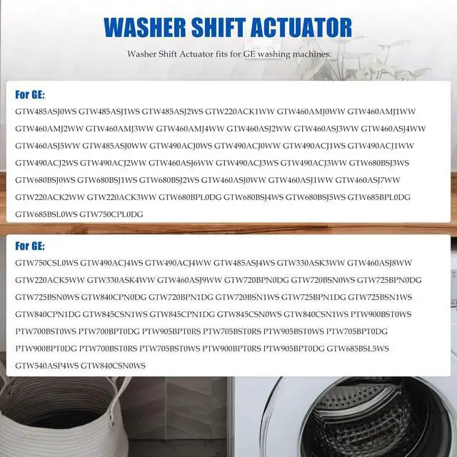 Alt view image 6 of 7 - WH03X30517 Washer Shift Actuator WH01X27538 Drive Belt WH05X24185 Clutch WH01X24434 Spring WH03X32097 Drive Pulley for GE Model GTW460ASJ6WW GTW490ACJ3WS GTW490ACJ3WW GTW680BSJ3WS by
