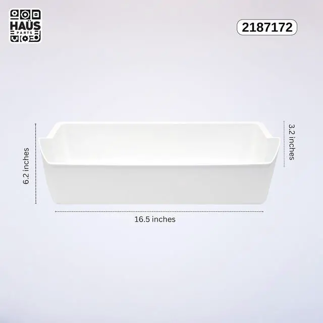Alt view image 2 of 6 - WP2187172 2187172 Refrigerator Door Shelf Bin Compatible for Whirlpool Kenmore Amana Frigidaire Fridges Roper Estate - Replaces, 2187194K, AP6006028, PS986890, PS328468, AP3853103 3-Pack