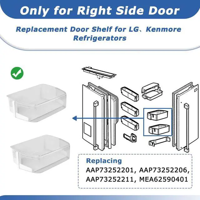 Alt view image 5 of 6 - Refrigerator Door Bin AAP73252202