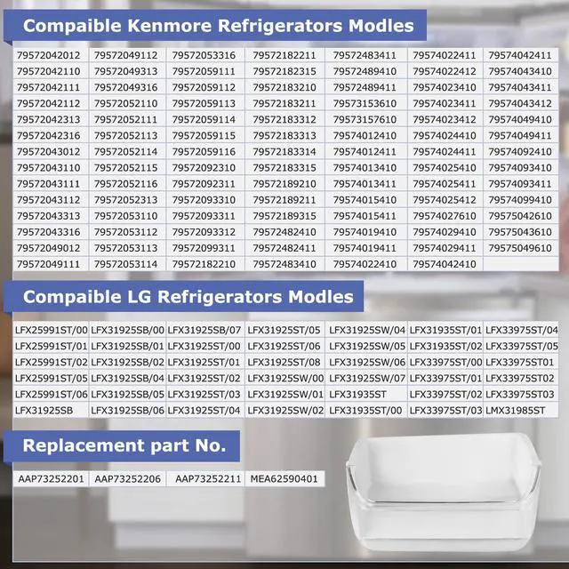 Alt view image 6 of 6 - Refrigerator Door Bin AAP73252202