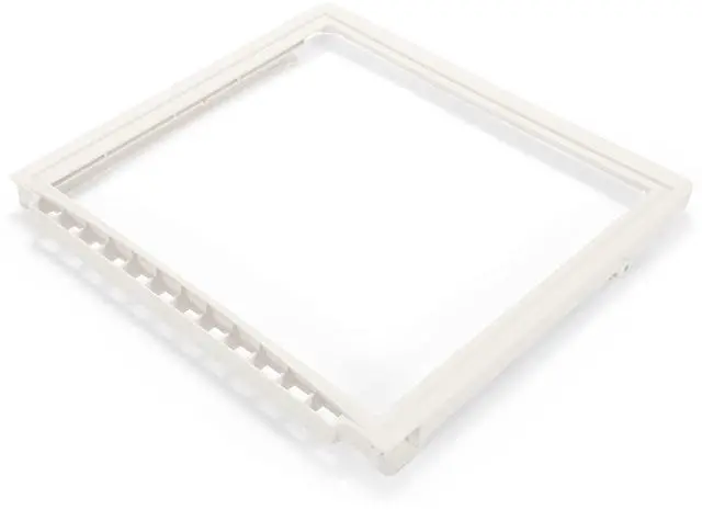 Main image of 240599803 Crisper Pan Cover w/o Glass Compatible with Frigidaire Refrigerator Shelf Frame Replacement for 240599803, 1564725, 240599801, 240599802, AH2378645, EA2378645, PS2378645 Plastic White