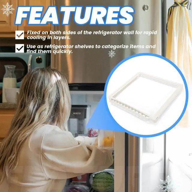 Alt view image 3 of 7 - 240599803 Crisper Pan Cover w/o Glass Compatible with Frigidaire Refrigerator Shelf Frame Replacement for 240599803, 1564725, 240599801, 240599802, AH2378645, EA2378645, PS2378645 Plastic White