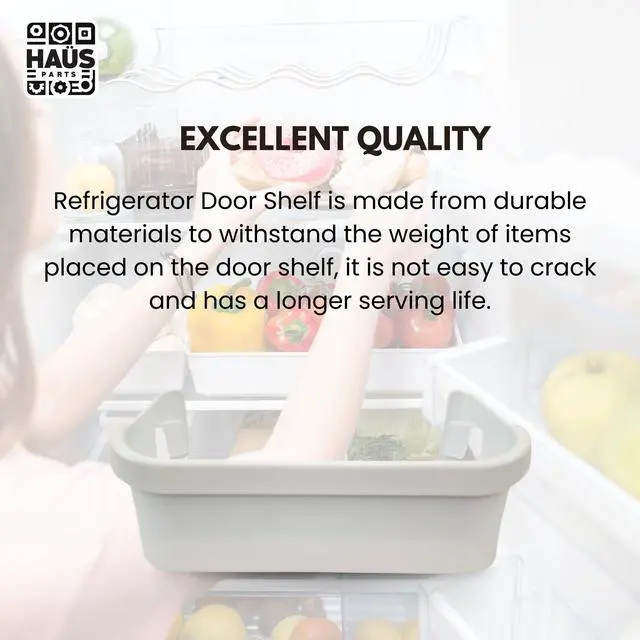 Alt view image 6 of 6 - 240351601 Refrigerator Door Bin Side Shelf Compatible with Frigidaire, Electrolux, Kenmore, Crosley, Fit Models FRS, PLH, GLH, GLR, WRS, Replaces 240351607, AP2115974, PS430027 1-Pack