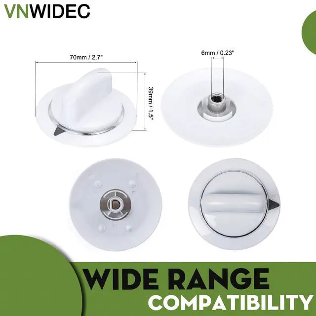 Alt view image 4 of 4 - 2PC Dryer Timer Knob for GE GTDX100EM1WW GTDX180ED3WW GTDX180ED0WW | Fits General Electric GTDX180ED5WW, GTDX100EM0WW, DBB5000EF0GG, DBB5000GF0GG, DBXR300EF0WS