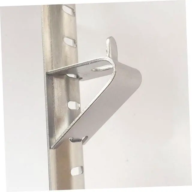 Alt view image 2 of 6 - 12pcs Freezer Shelf Clips Metal Shelf Clip for Refrigerator, Freezer Cooler Bracket Support for Square Slotted Pilaster Pegs for Shelves