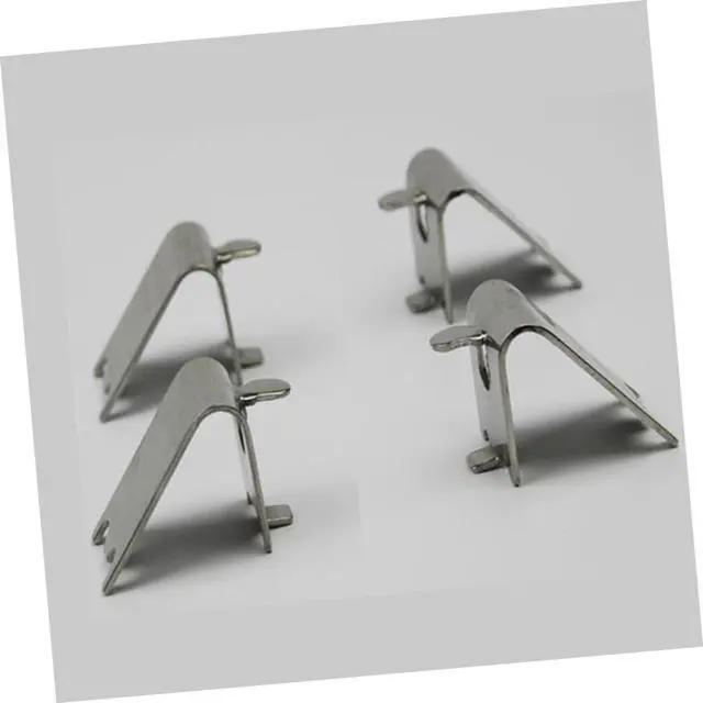 Alt view image 4 of 6 - 12pcs Freezer Shelf Clips Metal Shelf Clip for Refrigerator, Freezer Cooler Bracket Support for Square Slotted Pilaster Pegs for Shelves