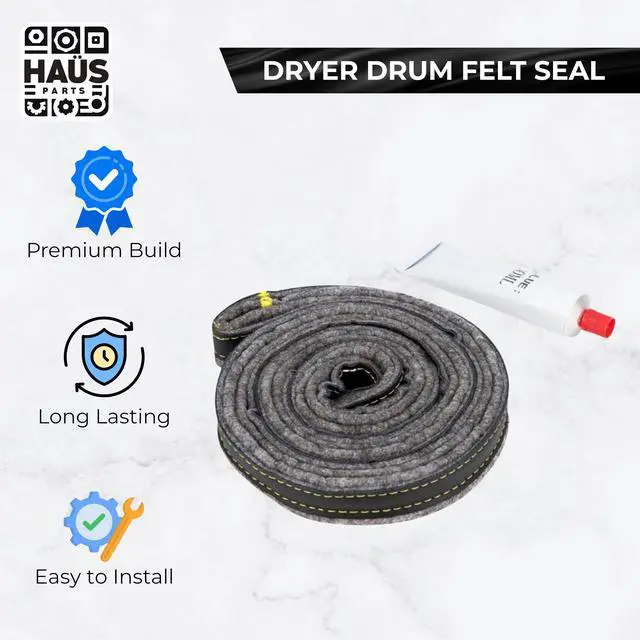 Alt view image 4 of 7 - DC97-07618A Dryer Drum Felt Seal Compatible with Top Brands Replaces With DV42H5200EW,DV42H5000EW DV45K6500EV,DV48H7400EW,AP4453798,PD00025731 PS4218879,3998155 (2-PACK)