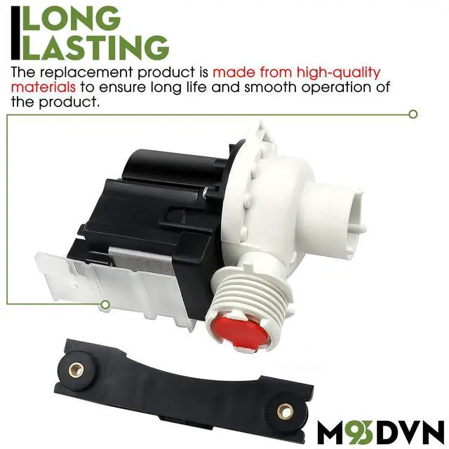 Alt view image 3 of 6 - Drain Pump Replacement For Frigidaire Affinity Parts 137221600 134051200 2754548 137108100 M65 M89 M222-5 Washer, Kenmore 41798802891 41744052400 Frigidaire FEX831FS2 ATF7000FS1 FTF530FS Washer
