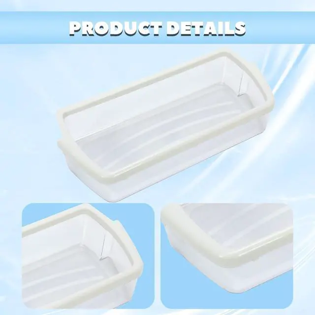 Alt view image 7 of 7 - WPW10321304 W10321304 Refrigerator Door Shelf Compatible with Whirlpool KitchenAid Kenmore Maytag Amana Ikea Inglis Estate Clear Fridge Door Bin Shelf WSF26C2EXF01 WRS325FDAM04 Replacement