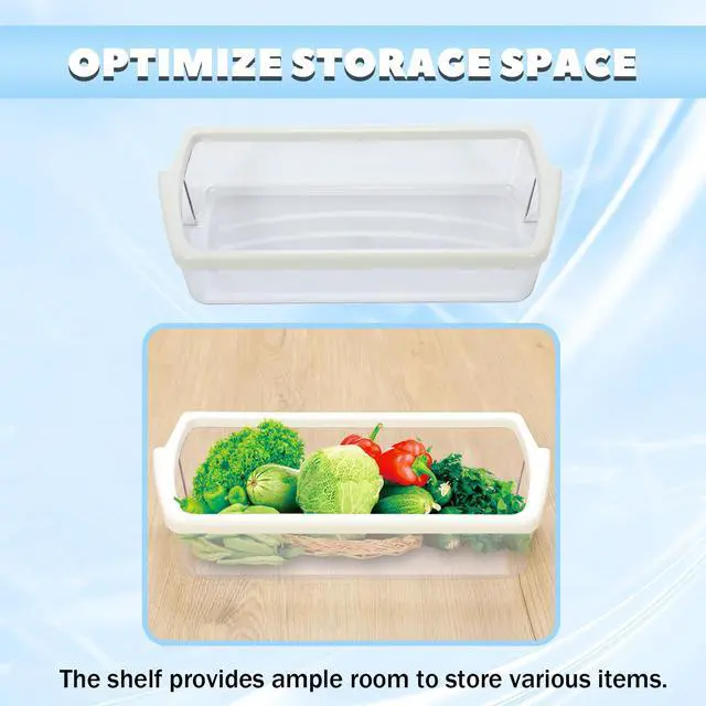 Alt view image 5 of 7 - WPW10321304 W10321304 Refrigerator Door Shelf Compatible with Whirlpool KitchenAid Kenmore Maytag Amana Ikea Inglis Estate Clear Fridge Door Bin Shelf WSF26C2EXF01 WRS325FDAM04 Replacement