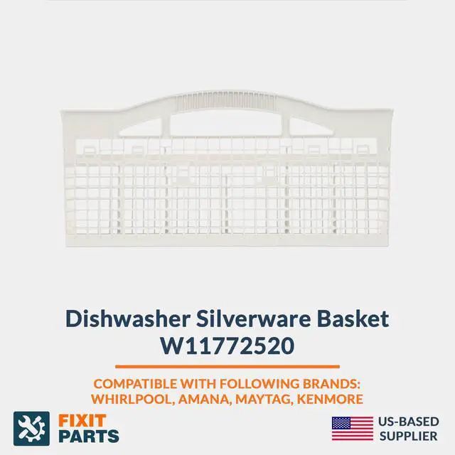 Alt view image 2 of 6 - W11772520 Silverware Basket For Kenmore Maytag Whirlpool Dishwashers | Replaces W11750346 WP8562045 4998631 AP8058557 PS18355580