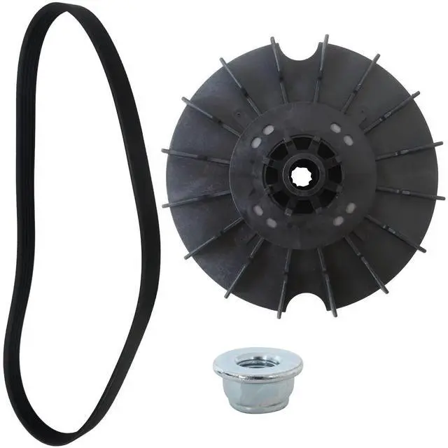 Main image of 2026 New WH03X32218 Washer Motor Pulley & WH01X27538 Belt & Nut Set For GE Washer GTW335ASN1WW, GTW335ASN2WW, Replace WH07X24695, WH39X27601, WH49X25378, Black