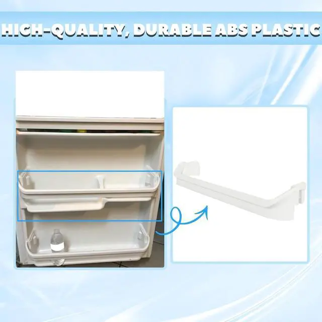 Alt view image 7 of 7 - 240535101 PS735091 Refrigerator Door Shelf Rack Compatible with Frigidaire Kenmore Refrigerator Fridge Door Shelf Rack Rail ABS Plastic White Replacement only