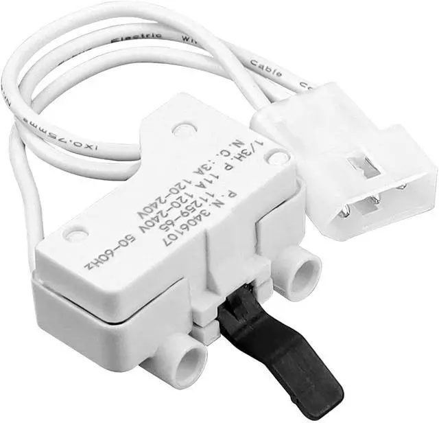 Main image of 3406107 Dryer Door Switch for Whirlpool, Kenmore Replacement Parts Dryers Replaces Part Numbers 3405101 3405100 3406101 3406100 3406109 WP3406107VP 528948 AP6008561 PS11741701 (1-Pack)