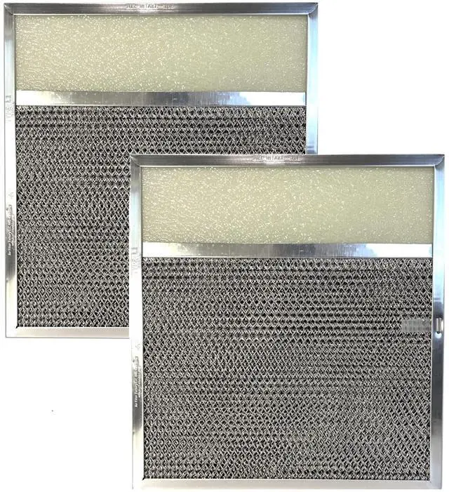 Main image of 11-1/2 x 11-3/4 x 3/8 Inches Range Hood Charcoal Carbon Aluminum Mesh Combo Vent Lens Filter 2-Pack