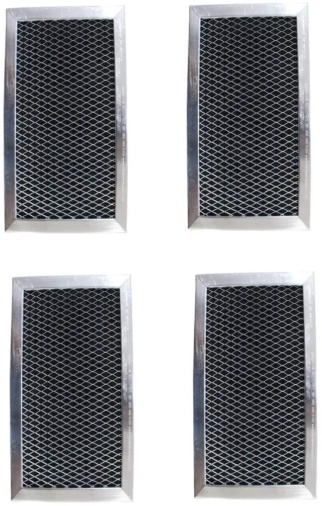 Main image of Replacement Carbon Filter Compatible with GE WB06X10823, WB02X11124, JX81J, Samsung DE63-00367E 3-7/8 x 6-1/8 x 3/8 4-Pack