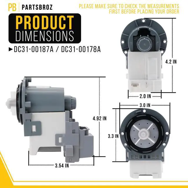 Alt view image 2 of 7 - Washer Drain Pump for Samsung WF45K6500AV/A2