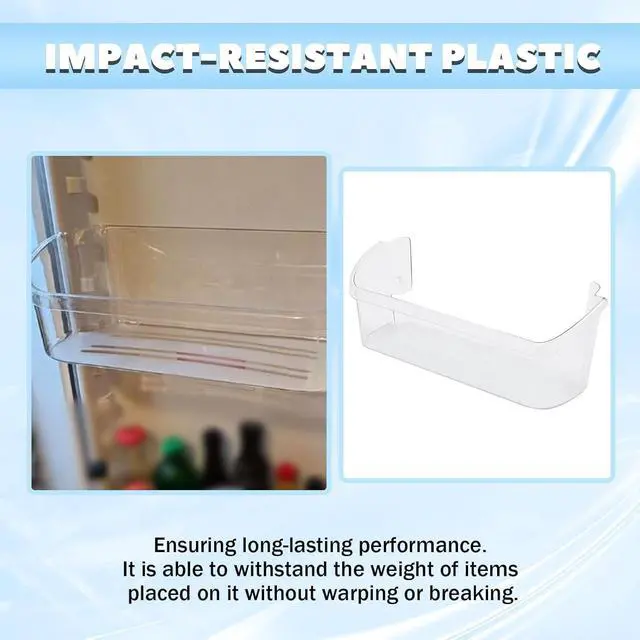 Alt view image 7 of 7 - 242126602 Refrigerator Door Bin Shelf Compatible with Frigidaire Refrigerator Freezer Bottom Door Bin Shelf Clear AP6278233 PS12364199 4547407 EAP12364199 Replacement only