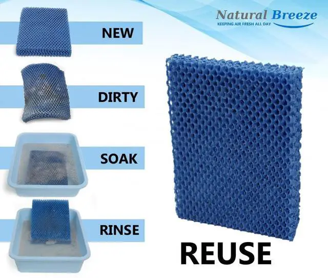 Alt view image 2 of 2 - Reusable Filter Replacement MAF2 Replaces MoistAir MAF 2, Kenmore Part #15508, EF 2, Aircare MAF 2 and NOMA EF2
