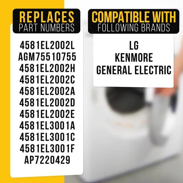 Alt view image 7 of 7 - Dryer Rollers Kit for LG DLE4870W (4-Pack)