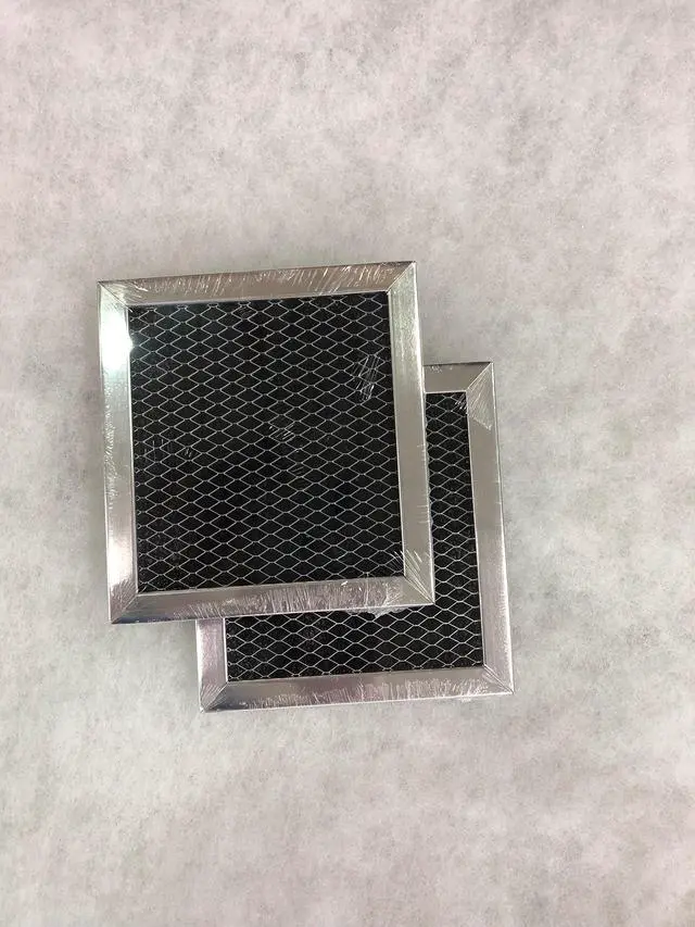 Alt view image 3 of 5 - 2-Pack Carbon Filter Replacement for Whirlpool 8206230A 5-1/8 x 5-3/8 x 3/8 Replaces 8206230, 8206230ARP, 1266639, PS1871363