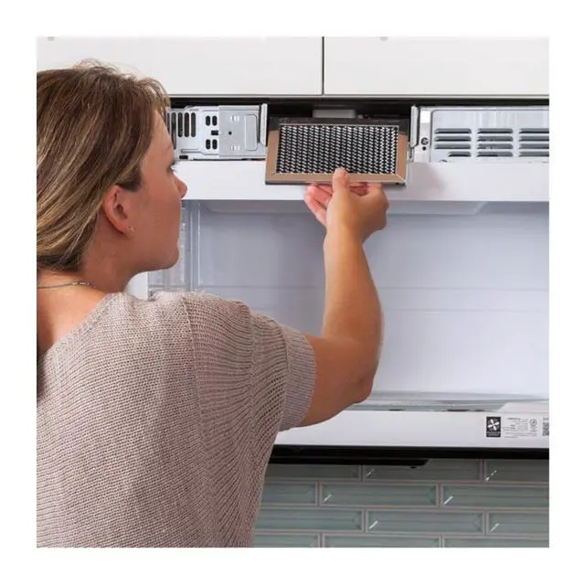 Alt view image 5 of 5 - 2-Pack Carbon Filter Replacement for Whirlpool 8206230A 5-1/8 x 5-3/8 x 3/8 Replaces 8206230, 8206230ARP, 1266639, PS1871363