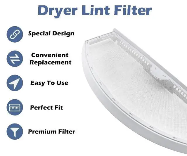Alt view image 2 of 3 - Replacement Lint Screen Filter WE03X23881 for General Electric (GE) & HotPoint Dryer Part # 4476390, AP6031713, PS11763056, EAP11763056