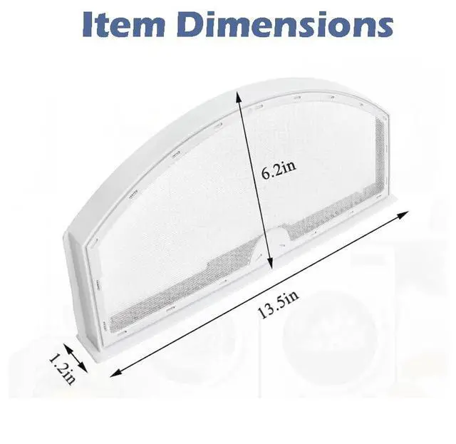 Alt view image 3 of 3 - Replacement Lint Screen Filter WE03X23881 for General Electric (GE) & HotPoint Dryer Part # 4476390, AP6031713, PS11763056, EAP11763056