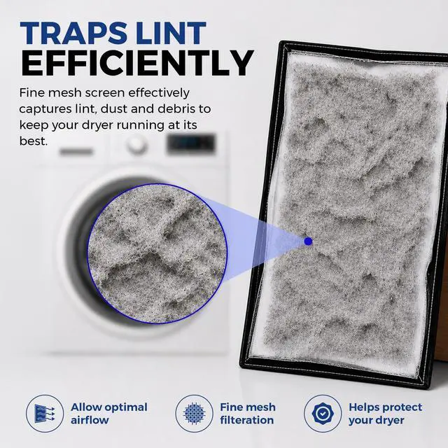 Alt view image 5 of 7 - Cissel Frameless Replacement Lint Screens Fits Model TU8955 | Heavy-Duty Stainless Mesh Dryer Filter | Easy Install & Long-Lasting - TU 8955 (Pack of 1) - 22 x 22