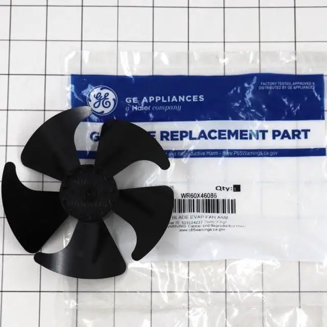 Main image of WR60X46086 Refrigerator Evaporator Fan Blade