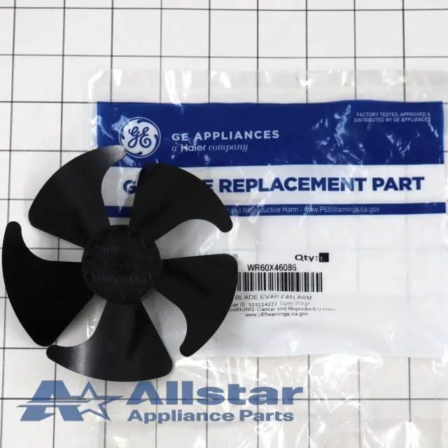 Alt view image 2 of 6 - WR60X46086 Refrigerator Evaporator Fan Blade