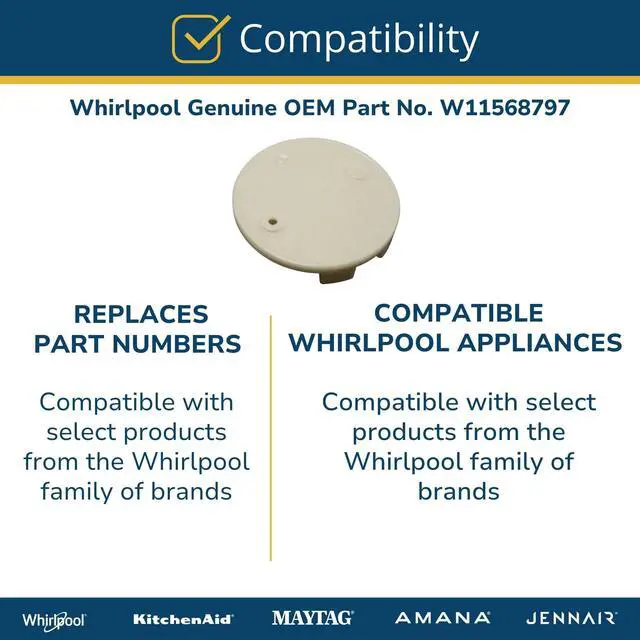 Alt view image 4 of 5 - Whirlpool W11568797 Genuine OEM Washer Drain Pump Filter Replacement Part