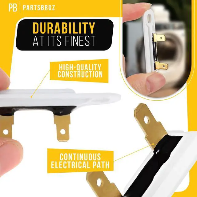 Alt view image 4 of 7 - Thermal Fuse (2-pack) for Whirlpool GGW9200LW1 Dryer Thermal Fuse Replacement