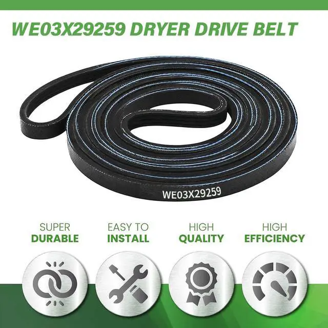 Alt view image 7 of 7 - WE03X29259 Dryer Drive Belt Compatible with GE Dryer, Replacement AP6985303 PS12749245 EAP12749245 254C1413P001