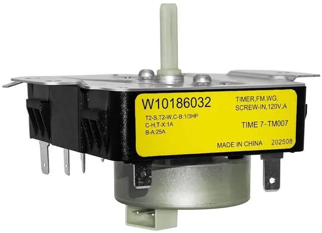Main image of W10186032 WPW10186032 Dryer Timer,120V 60Hz Replacement for Whirlpool Kenmore Maytag Dryer, Replaces WPW10186032VP 1624121 W10186032B W10186032A