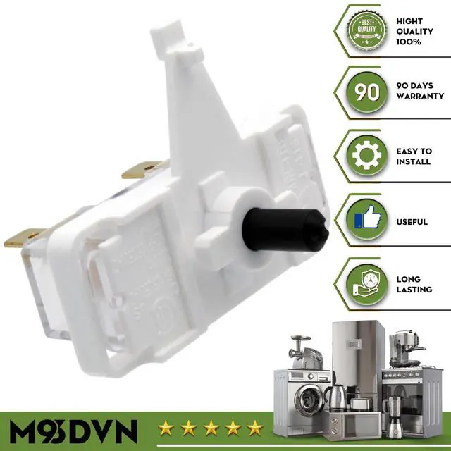 Alt view image 6 of 6 - Push to Start Switch Replacement for Hotpoint HTDX100ED2WW HTDX100EM2WW HTDX100EM8WW HTDX100GM7WW Dryer