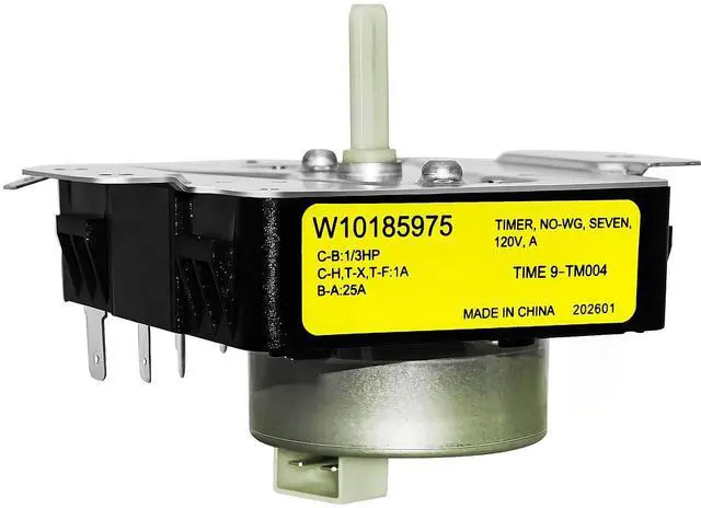 Main image of W10185975 WPW10185975 Dryer Timer Replacement, Replaces W10185975D W10185975E, Compatible with Whirlpool WGD4700YQ1 WGD4890XQ0 WGD4890XQ1, Kenmore 11070022010 11071402311 11071402312