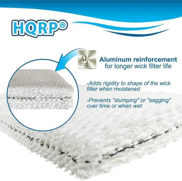 Alt view image 4 of 7 - 2-Pack Wick Filter for Vornado MD1-0034 Replacement fits EV100, EV200, EVDC300, EVDC500, Evap2, Evap40 Evaporative Humidifiers